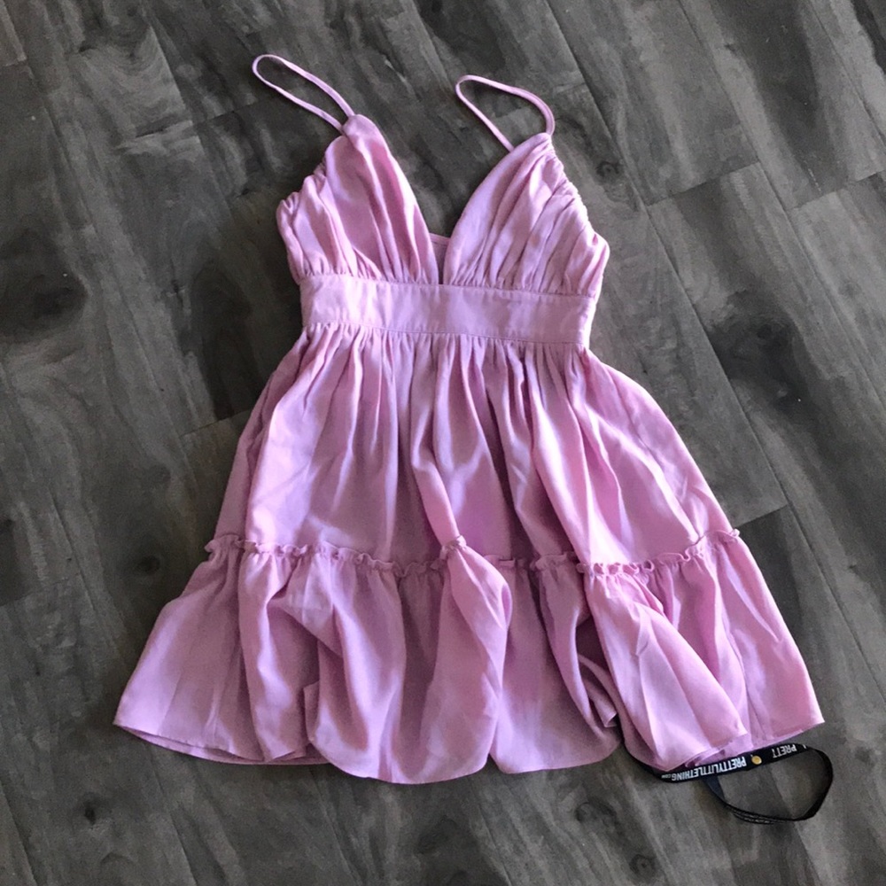PrettyLittleThing Pink Skater Dress